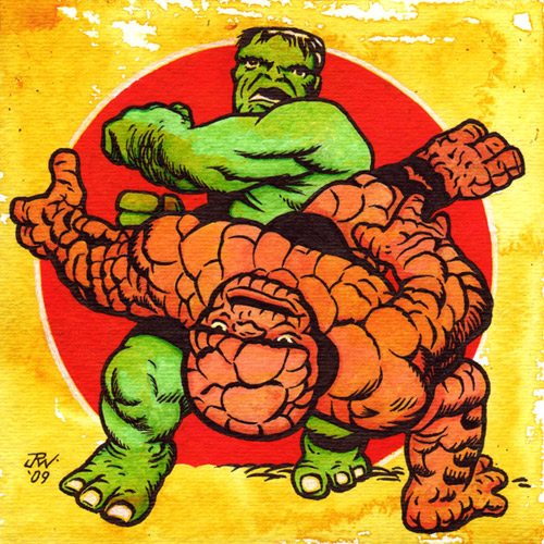 "Hulk Vs. Thing" is copyright ©2008 by J.R. Williams.  All rights reserved.  Reproduction prohibited.