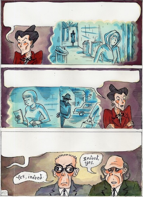 "Cat Burglar Black Preliminary/Rough art - p 40" is copyright ©2008 by Richard Sala.  All rights reserved.  Reproduction prohibited.