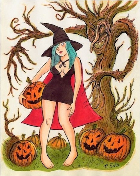 "Pretty Spooky Series - The Haunted Tree" is copyright ©2008 by Richard Sala.  All rights reserved.  Reproduction prohibited.