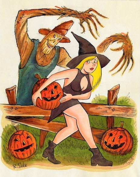 "Pretty Spooky Series -The  Scarecrow" is copyright ©2008 by Richard Sala.  All rights reserved.  Reproduction prohibited.
