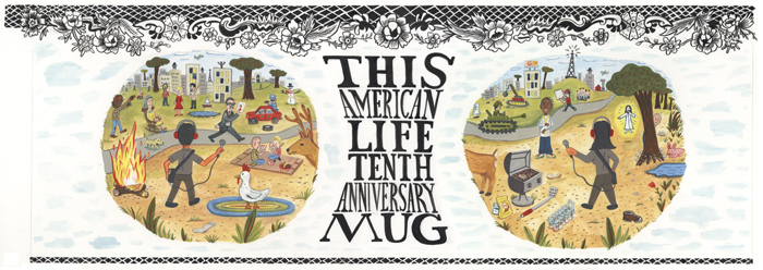 "This American Life mug - original painted art" is copyright ©2008 by David Heatley.  All rights reserved.  Reproduction prohibited.