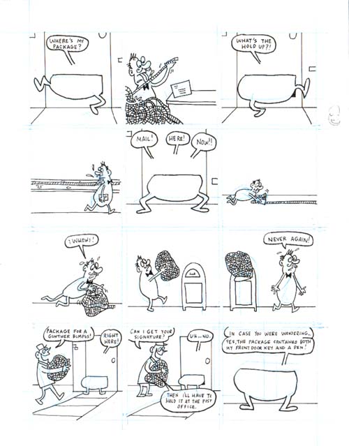 "Gunther Bumpus and Dandy Zipper, page 6 of 6" is copyright ©2008 by Sam Henderson.  All rights reserved.  Reproduction prohibited.