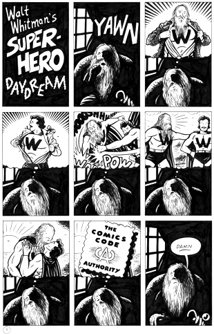 "WHOTNOT #1: WALT WHITMAN'S SUPER-HERO DAYDREAM" is copyright ©2008 by Jeremy Eaton.  All rights reserved.  Reproduction prohibited.