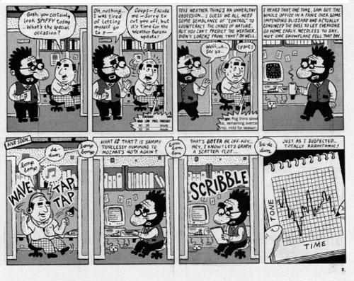 "SCHIZO # 3, page 7 (bottom half)" is copyright &copy;2008 by Ivan Brunetti.  All rights reserved.  Reproduction prohibited.