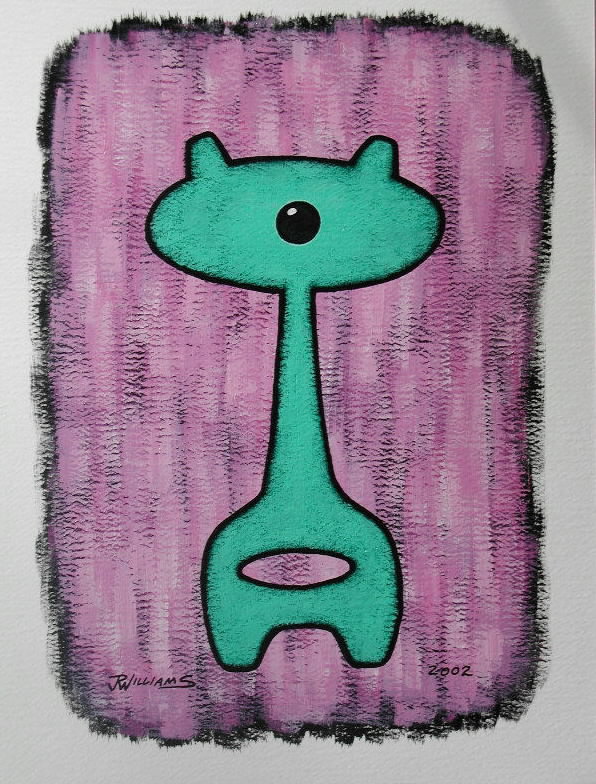 "One-eyed Cat  (painting)" is copyright ©2008 by J.R. Williams.  All rights reserved.  Reproduction prohibited.
