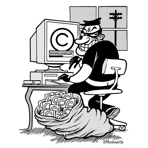 "MP3 THIEF" is copyright ©2008 by Pat Moriarity.  All rights reserved.  Reproduction prohibited.