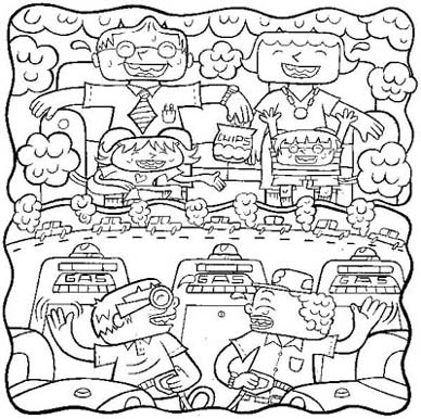 "Nickelodeon illo #1-Rest Stop" is copyright ©2008 by Kevin Scalzo.  All rights reserved.  Reproduction prohibited.