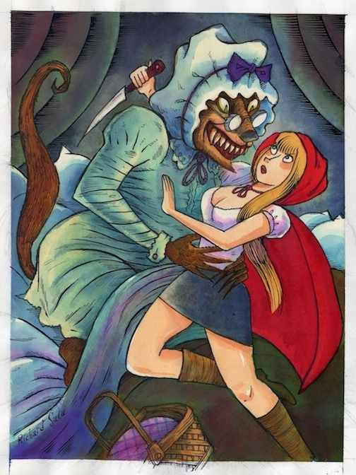 "What Big Teeth You Have" is copyright ©2008 by Richard Sala.  All rights reserved.  Reproduction prohibited.