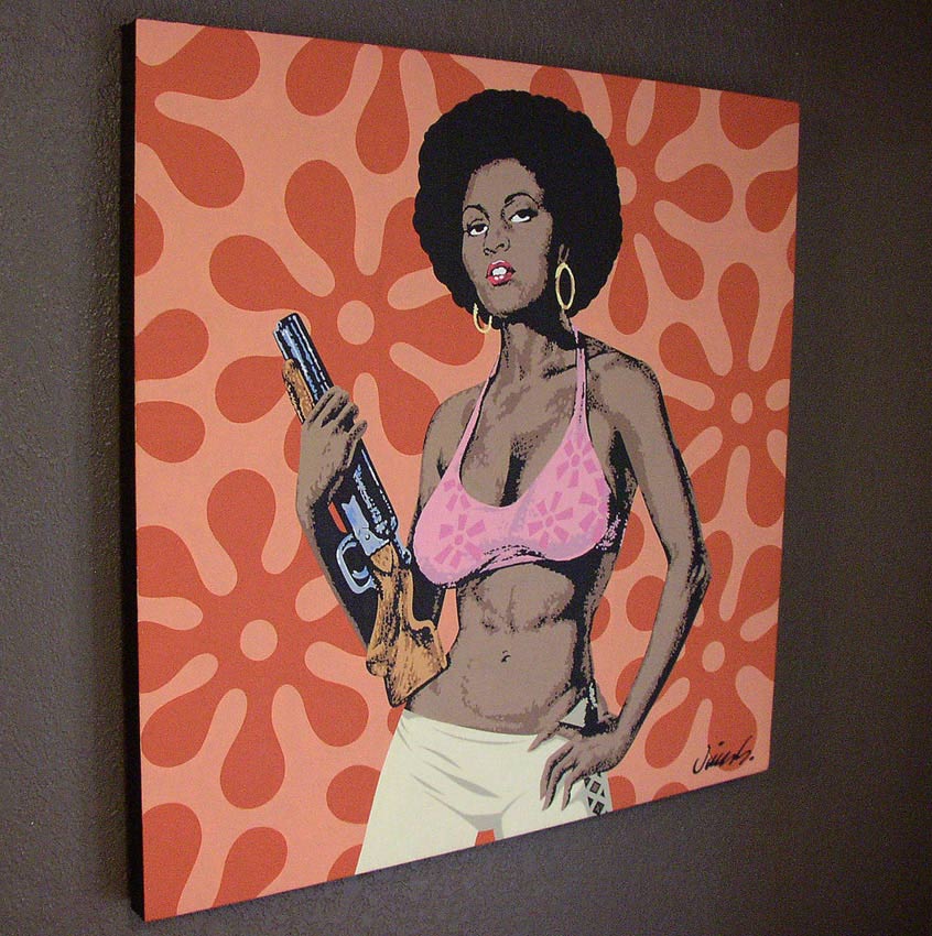 "PAM GRIER PAINTING" is copyright &copy;2008 by Jim Blanchard.  All rights reserved.  Reproduction prohibited.