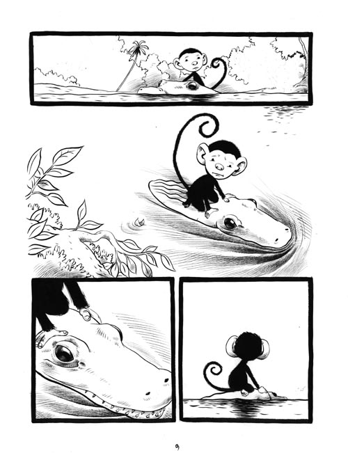 "Monkey and the Crocodile Page 9" is copyright ©2008 by Robert Goodin.  All rights reserved.  Reproduction prohibited.