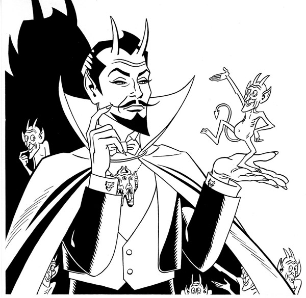 "The Devil in the Comics - cover" is copyright ©2008 by Jaime Hernandez.  All rights reserved.  Reproduction prohibited.