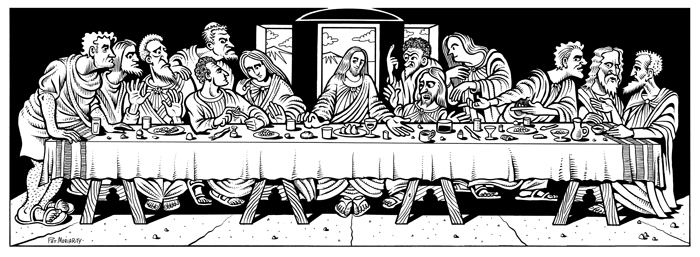 "Last Supper" is copyright ©2008 by Pat Moriarity.  All rights reserved.  Reproduction prohibited.