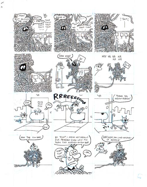 "Gunther Bumpus and Dandy Zipper, page 5 of 6" is copyright ©2008 by Sam Henderson.  All rights reserved.  Reproduction prohibited.