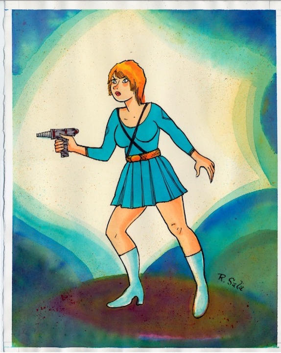 "Violent Girls: Valiant Venusian Vixen" is copyright ©2008 by Richard Sala.  All rights reserved.  Reproduction prohibited.