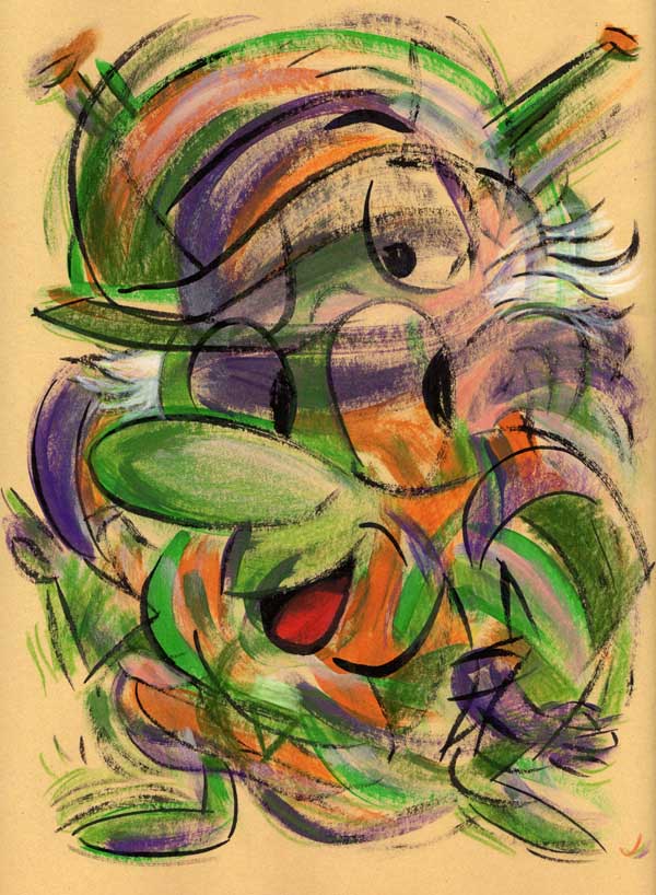 "ABSTRACT JUMBLE - GREAT GAZOO & MR. MXYZPTLK" is copyright ©2008 by Jeremy Eaton.  All rights reserved.  Reproduction prohibited.