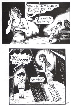 "Peculia and The Groon Grove Vampires - page 47" is copyright ©2008 by Richard Sala.  All rights reserved.  Reproduction prohibited.