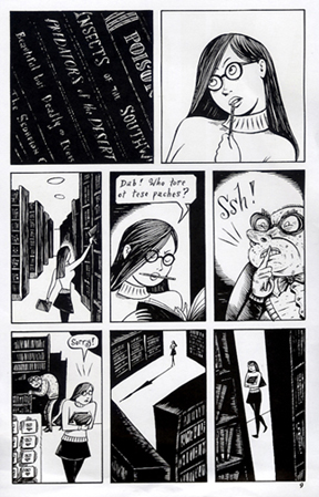 "Mad Night - page 9" is copyright ©2008 by Richard Sala.  All rights reserved.  Reproduction prohibited.