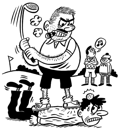 "Stranger Illo-Golf Game" is copyright &copy;2008 by Johnny Ryan.  All rights reserved.  Reproduction prohibited.