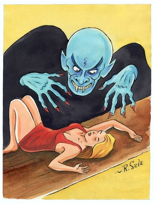 "Bad Dream" is copyright ©2008 by Richard Sala.  All rights reserved.  Reproduction prohibited.