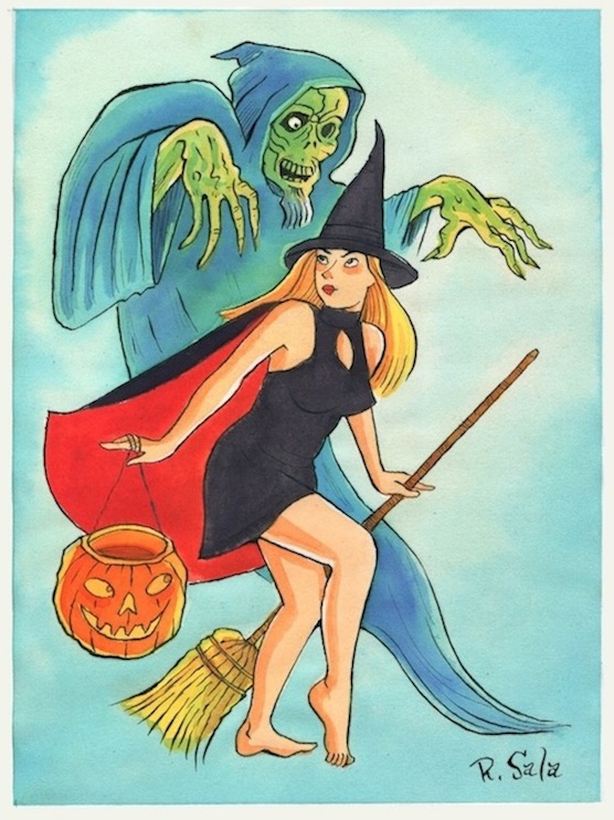 "Halloween Ghost" is copyright ©2008 by Richard Sala.  All rights reserved.  Reproduction prohibited.