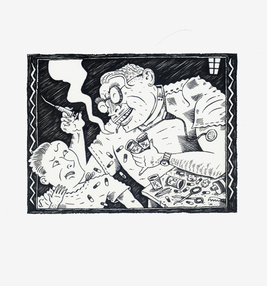 "Bad Doctor" is copyright ©2008 by Richard Sala.  All rights reserved.  Reproduction prohibited.