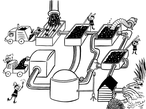 "Portland Mercury illo - Fudge Factory" is copyright &copy;2008 by Johnny Ryan.  All rights reserved.  Reproduction prohibited.