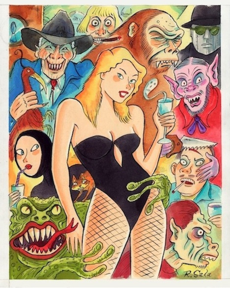 "THE PARTY Series - #4" is copyright ©2008 by Richard Sala.  All rights reserved.  Reproduction prohibited.