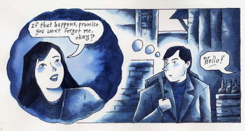 "DELPHINE Page 12 - Tier 1" is copyright ©2008 by Richard Sala.  All rights reserved.  Reproduction prohibited.
