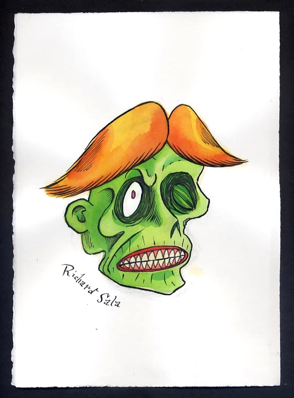 "Unmasked Series: Shock Monster" is copyright ©2008 by Richard Sala.  All rights reserved.  Reproduction prohibited.