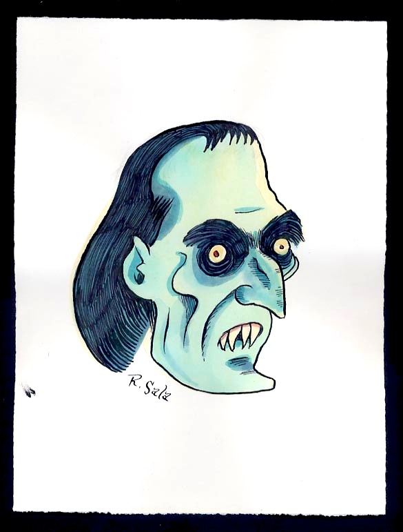 "Unmasked Series: Blue Vampire" is copyright ©2008 by Richard Sala.  All rights reserved.  Reproduction prohibited.
