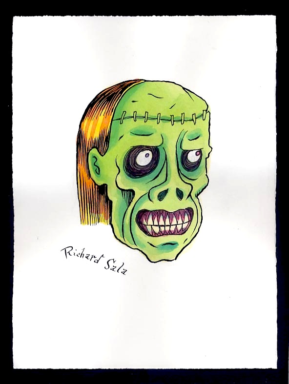 "Unmasked Series: Grimacing Ghoul" is copyright ©2008 by Richard Sala.  All rights reserved.  Reproduction prohibited.