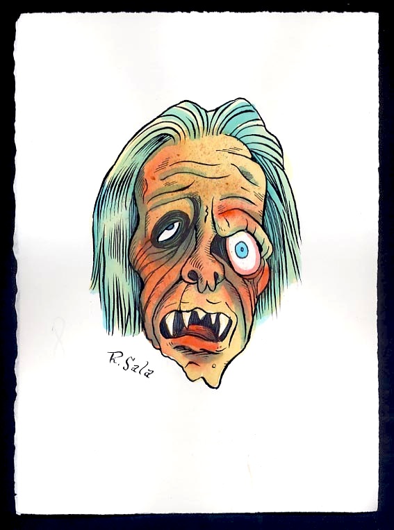 "Unmasked Series: Swamp Witch" is copyright ©2008 by Richard Sala.  All rights reserved.  Reproduction prohibited.