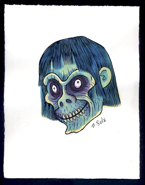 "Unmasked Series: Blue Zombie" is copyright ©2008 by Richard Sala.  All rights reserved.  Reproduction prohibited.