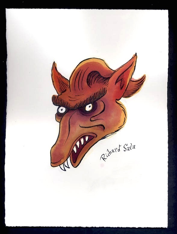 "Unmasked Series: Lycanthrope" is copyright ©2008 by Richard Sala.  All rights reserved.  Reproduction prohibited.