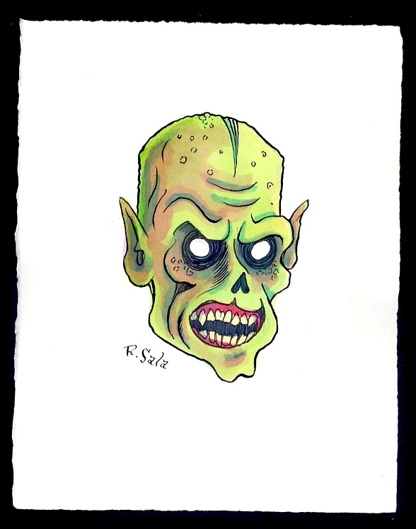 "Unmasked Series: Cavern Dweller" is copyright ©2008 by Richard Sala.  All rights reserved.  Reproduction prohibited.